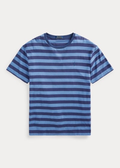 Playeras Polo Ralph Lauren Hombre Azul Marino / Azules - Classic Striped Jersey - FVYUO7293